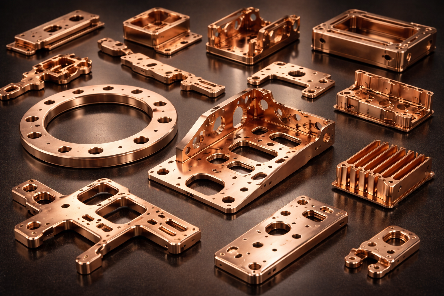 Kupfer-Stanzteile – elektrische Kontakte und Leiter von Evotec GmbH